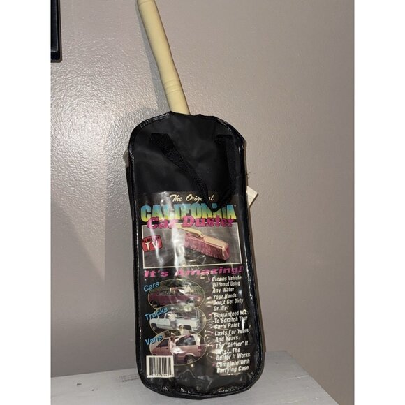 New The Original California Car Duster (Plastic Handle/ Red Fiber) Vintage NOS - Picture 1 of 9